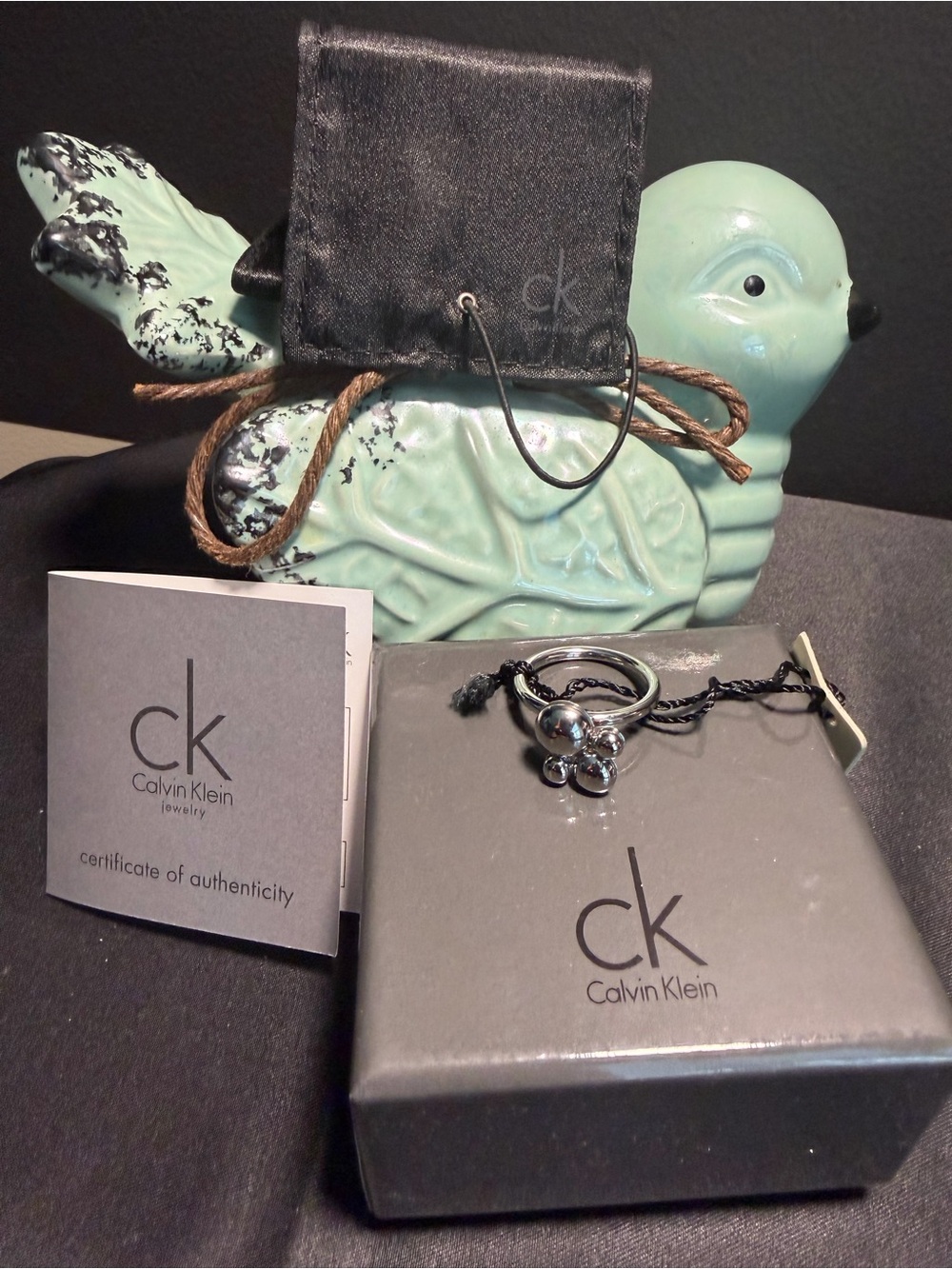 Calvin Klein Fidget Ring - Polished Silver Tone. NWT